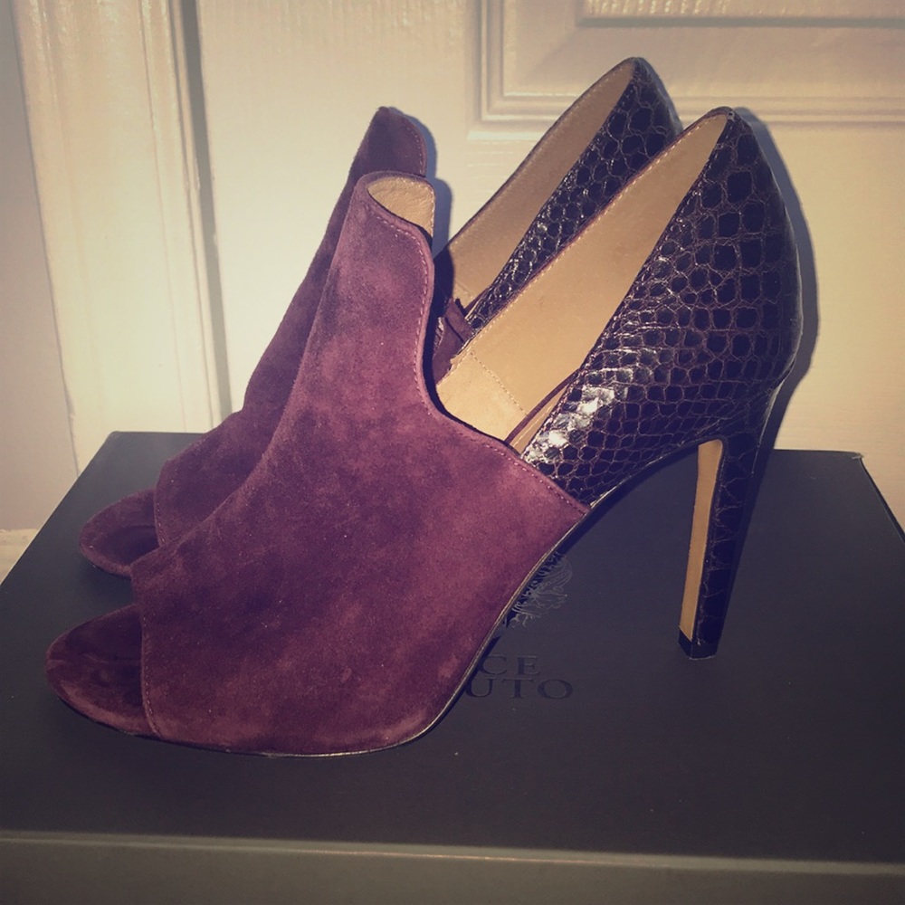 Burgundy Vince Camuto heels